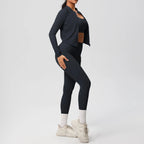 3pcs Sportswear Yoga Set Gym Sports Bra Zipper Jacket Leggings Clothes Sportswear Yoga Suits For Women Fitness Set Tracksuit