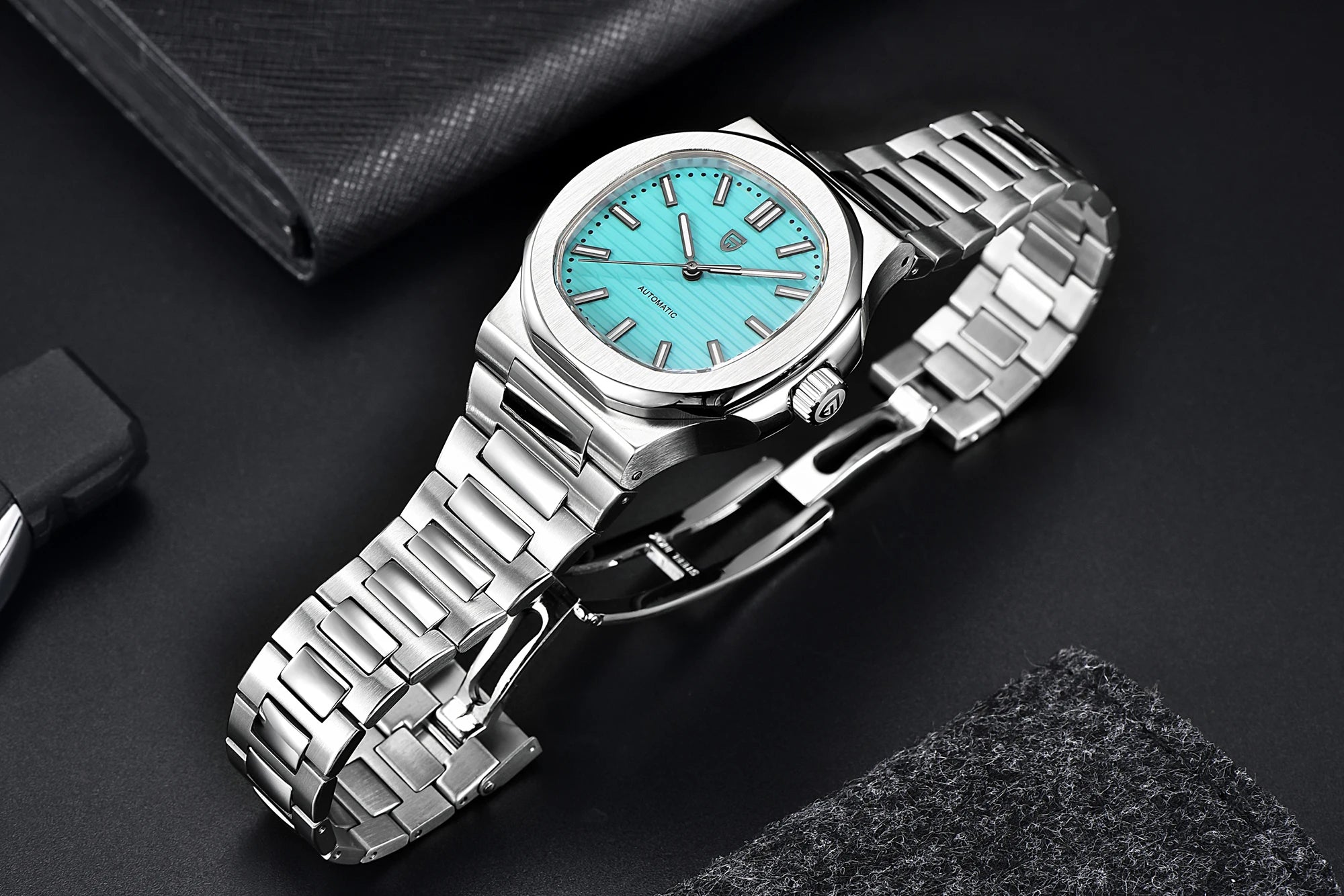 PAGANI DESIGN New Sporty Elegance Mechanical Watch Sapphire Seagull ST16 Movt Man watch Stainless Steel Luminous Men's Watches