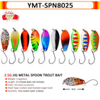 7/9/10Pcs Trout Bait 2.5g/2.6g/3g/3.2g/3.5g/5g Metal Spoon Fishing Lure Wobbler Casting Jigging Tackle Accessories Pesca Chub