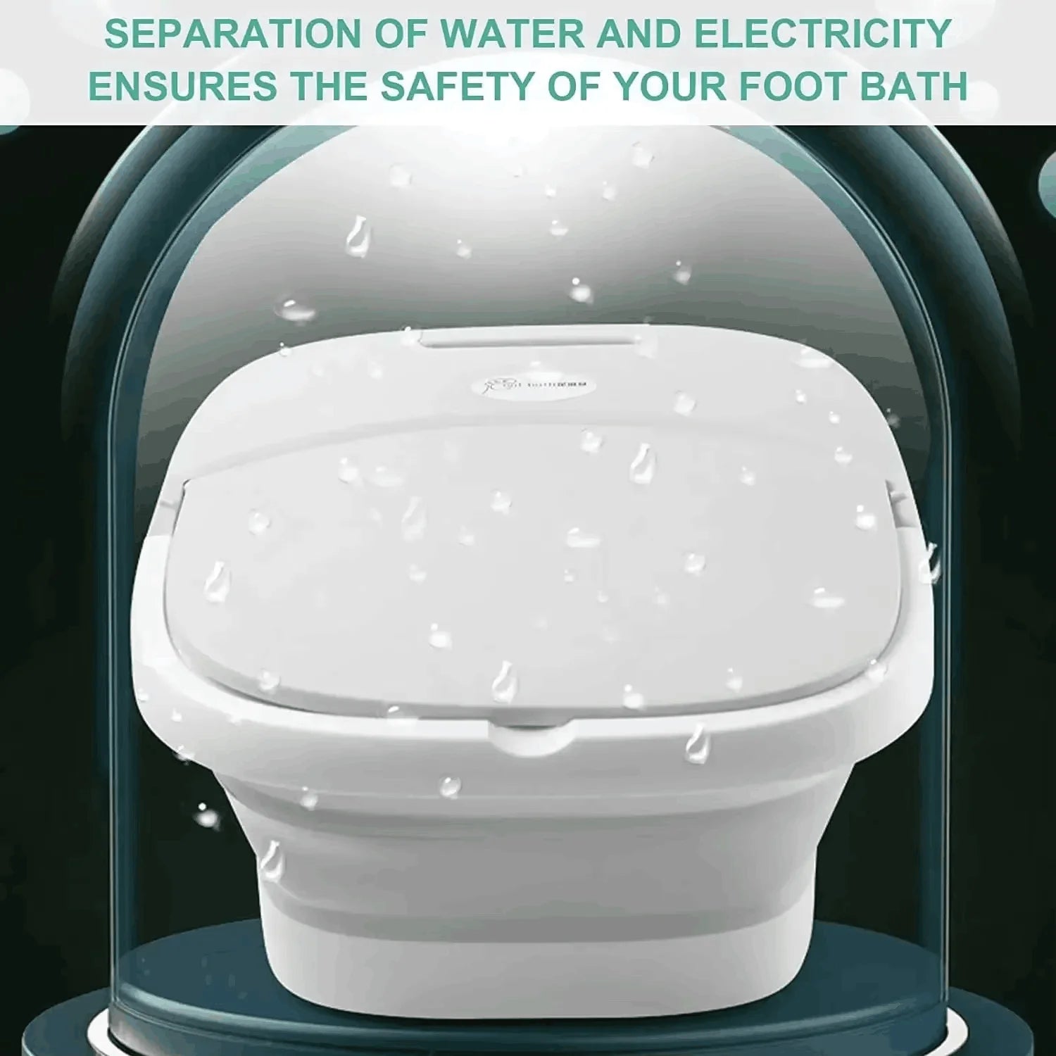 Folding Foot Bath Massager with Heat Vibration 4 Rollers Temperature Control Wireless Remote Foot Spa for Pain Relief Home Use