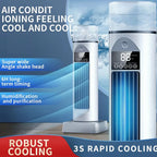 NEW Cold Air Fan Cool Air Fan Persona Air Conditioner Adjustable Speeds Humidifier Cool Gadgets with Timer & Remote