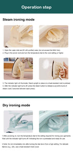 100-240V Mini Iron Handheld Garment Ironing Machine Ceramic soleplate Wet Dry Dual use Clothes Fabric Ironing Portable fortravel