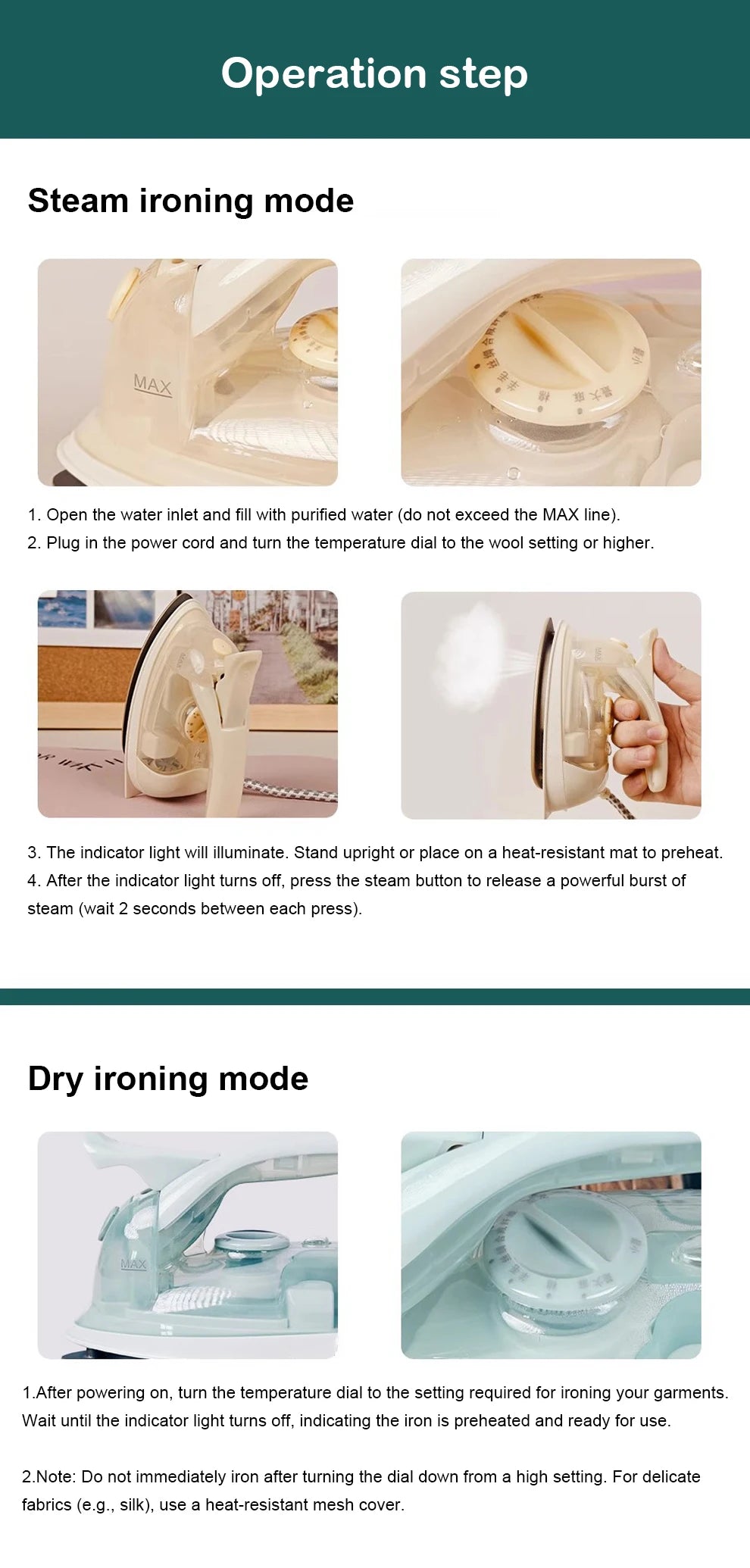 100-240V Mini Iron Handheld Garment Ironing Machine Ceramic soleplate Wet Dry Dual use Clothes Fabric Ironing Portable fortravel