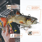 Automatic Swimbait Electric Robotic Fishing Lure 4-Segement Auto Multi Jointed Bait USB Rechargeable Wobbler Pesca Accessories
