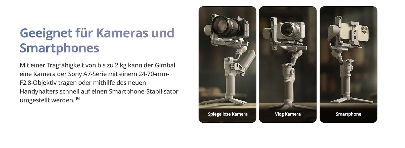 DJI RS 4 Mini Handheld Gimbal Stabilizer For Sony A7/ ZV Camera And Smartphones Intelligent Tracking