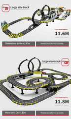 Electric Remote Control Slot Car Track Large 2-Player Competitive Dual Mode Remote Adjustable Splicing Kids Adults Gift Toy Set