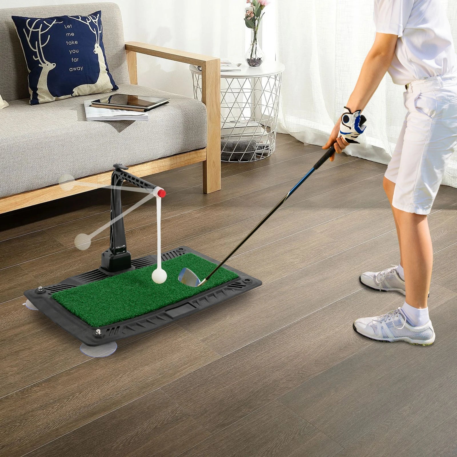 Golf Swing Trainer - Golf Training Equipment With Adjustable Height - Golf Swing Practice Mat Training Aid For Indoor Outdoor