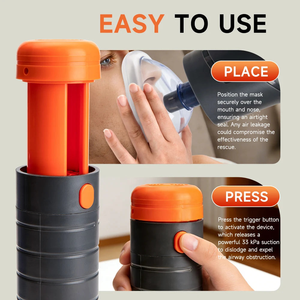 Portable Auto CPR Anti Choking Simple Rescue Device Emergency Life Saving Suction kits kids & Adult travel home