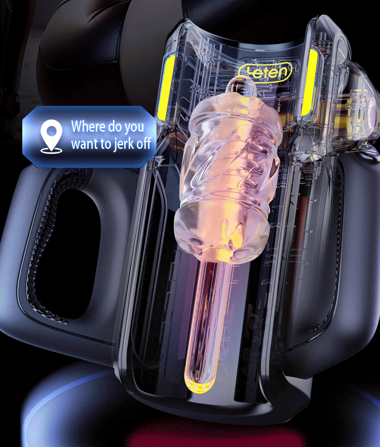 Dual Handles Leten King Sex Machine Electric Thrusting Male Masturbator Orgasm Adult Toys 2 Soft Sleeve Voice Penis Stimulator