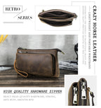 CONTACT'S Genuine Leather Men Clutch Bag Design Handbag Long Wallet Male Purse Travel Charge Storage Bag Cable Organizer