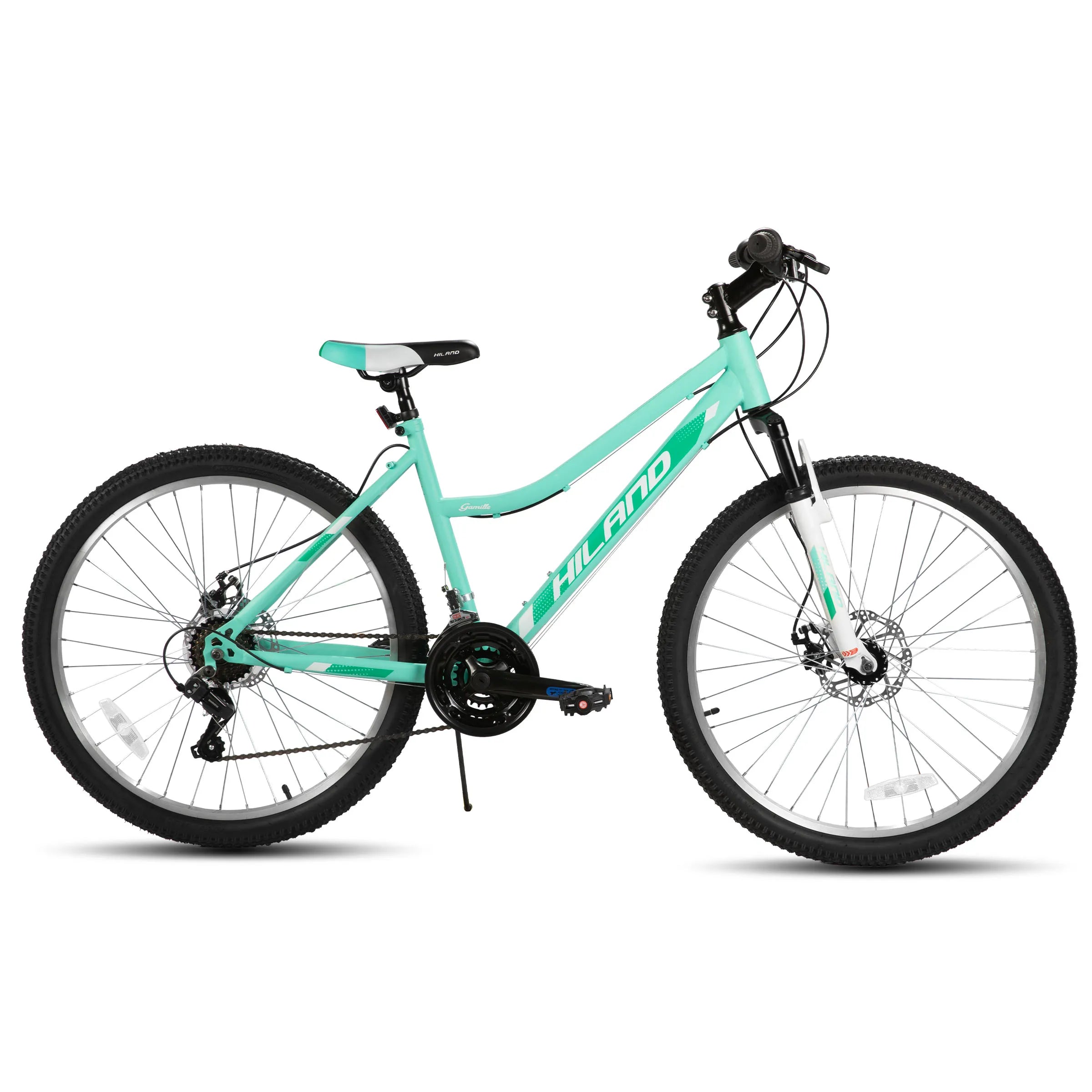 Hiland 26 Inch Women's Mountain Bike, 18-Speed with Front Suspension Fork, Dual Mechanical Disc Brakes, Aluminum Frame MTB