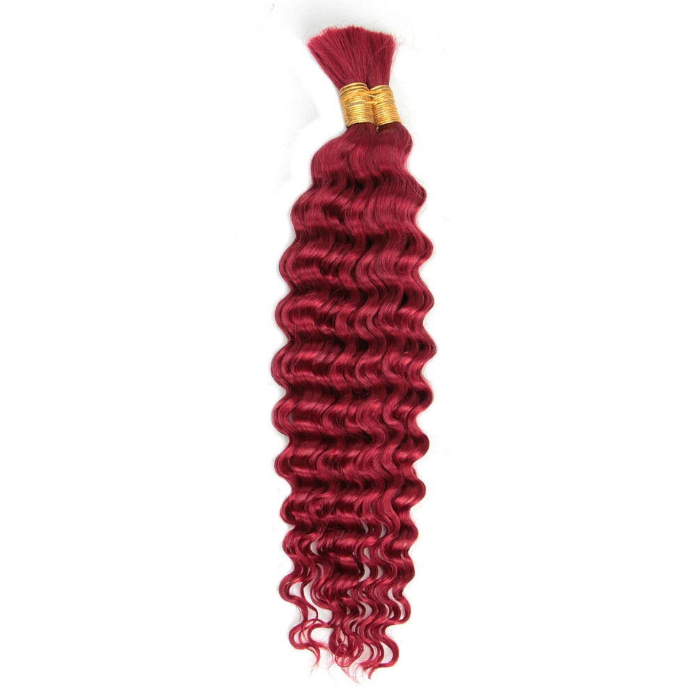 P4/27 Highligt Deep Wave Bulk Human Hair Braiding Blonde Curly Brazilian Human Hair Extensions for Micro Braiding No Weft
