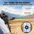 Tactical Green Laser Collimator Sight Kit for Rifle Pistol - Parallel Calibration Hunting Point Sight Suitable for Full Caliber.