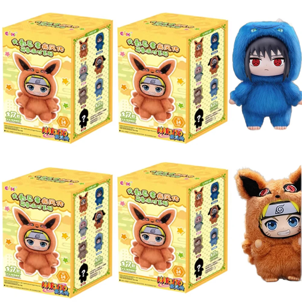 EAKI Naruto Blind box Shippuden Naruto Uzumak Sasuke Kakashi Party Series Stuffed Doll Handmade Ornament Toy Collection Gift