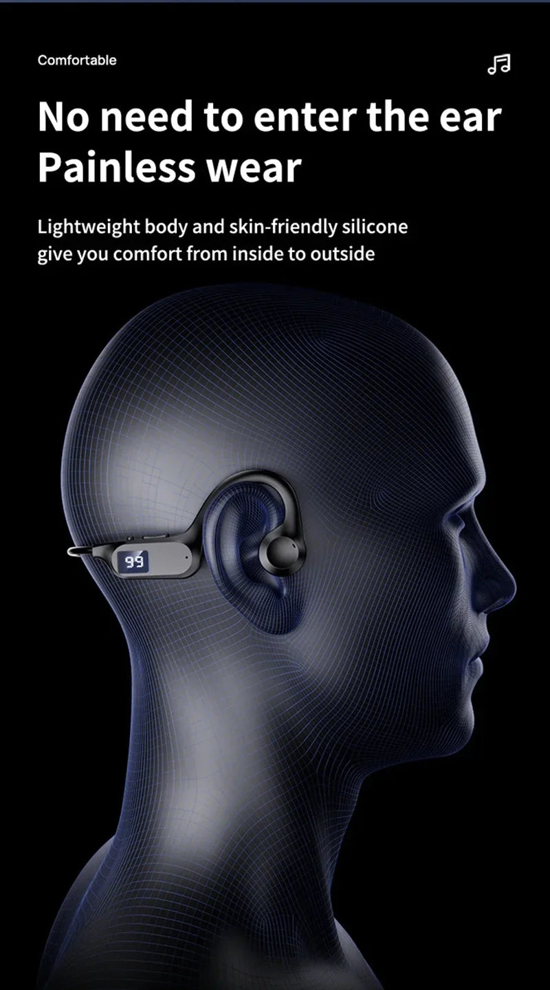 OnePlus Wireless Bone Conduction Headphones Bluetooth  Earphone Sport Swimming Bluetooth Compatible Headphone Hand-free With Mic