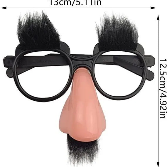 Novelty Glasses Funny Big Nose Glasses with Eyebrows / Mustache Halloween Birthday Parties Funny Photo Props