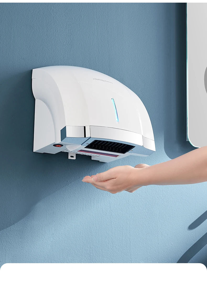 220V  Infrared Induction Wall-mounted Automatic Sensor Bathroom Hand Dryers Cold/Hot Commercial Dryer Machine,High-Speed Drying