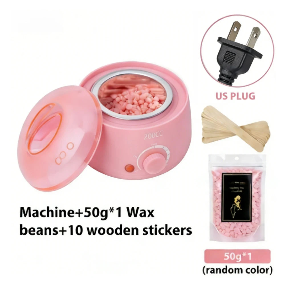 200CC Wax Heater Warmer Hair Removal Machine For Hand Foot Body SPA Epilator Paraffin Wax Pot +Wax Beans + Wood Sticks