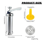Cookie Press Gun Kit  Aluminum Cookie Churros Maker Christmas Spritz Cookie Press Gun 10/20 Cookie Discs and 4 Icing Nozzles