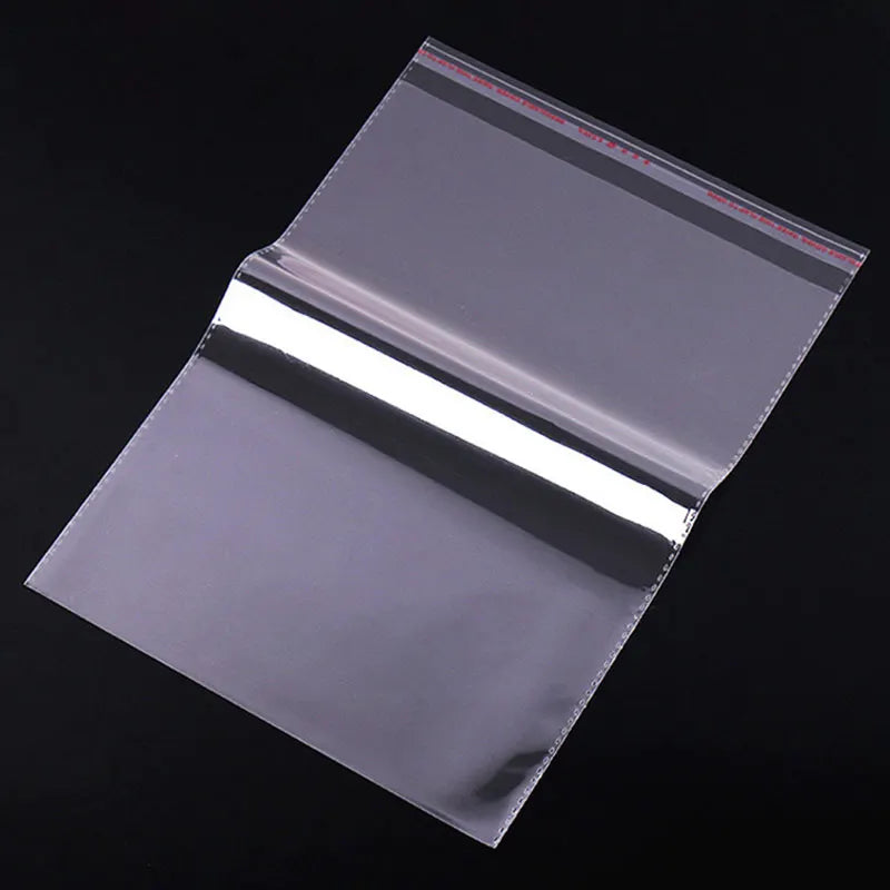 100PCS Opp Self-adhesive Transparent Plastic Bag Clothing Jewelry Packaging Self adhesive Biscuit Candy Packaging Cellophane Bag