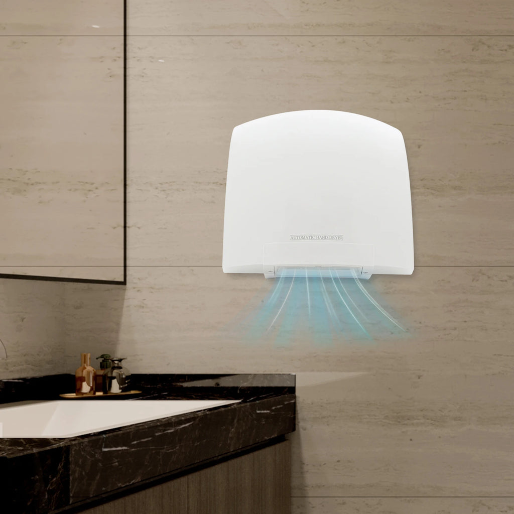 Electric Hand Dryer, Commercial Compact Air Hand Dryer, Automatic Hand Air Dryer  White 220-240V
