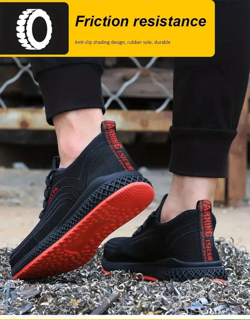 Puncture Proof Breathable Work Safety Boots Anti-stab Safety Shoes Men Steel Toe Shoes Man Construction Work Shoes Protective Sh