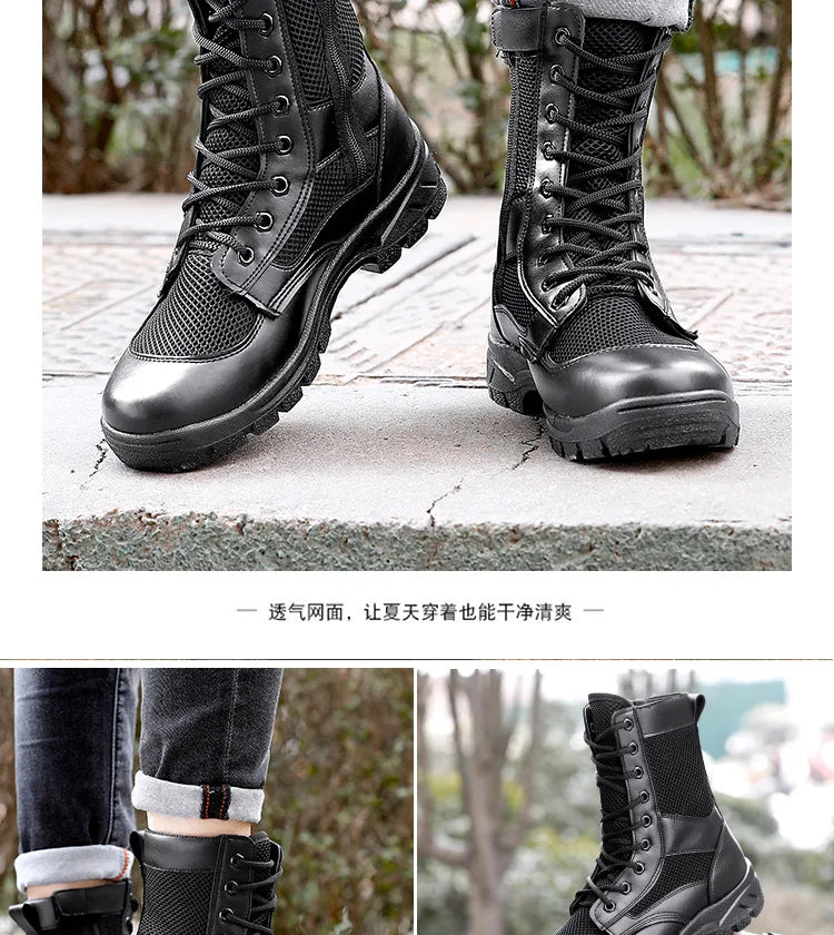 Summer Ultralight   Boots Men Womens Zipper Mesh Breathable Canvas Outdoor Hiking Shoes  Training Work Shoes