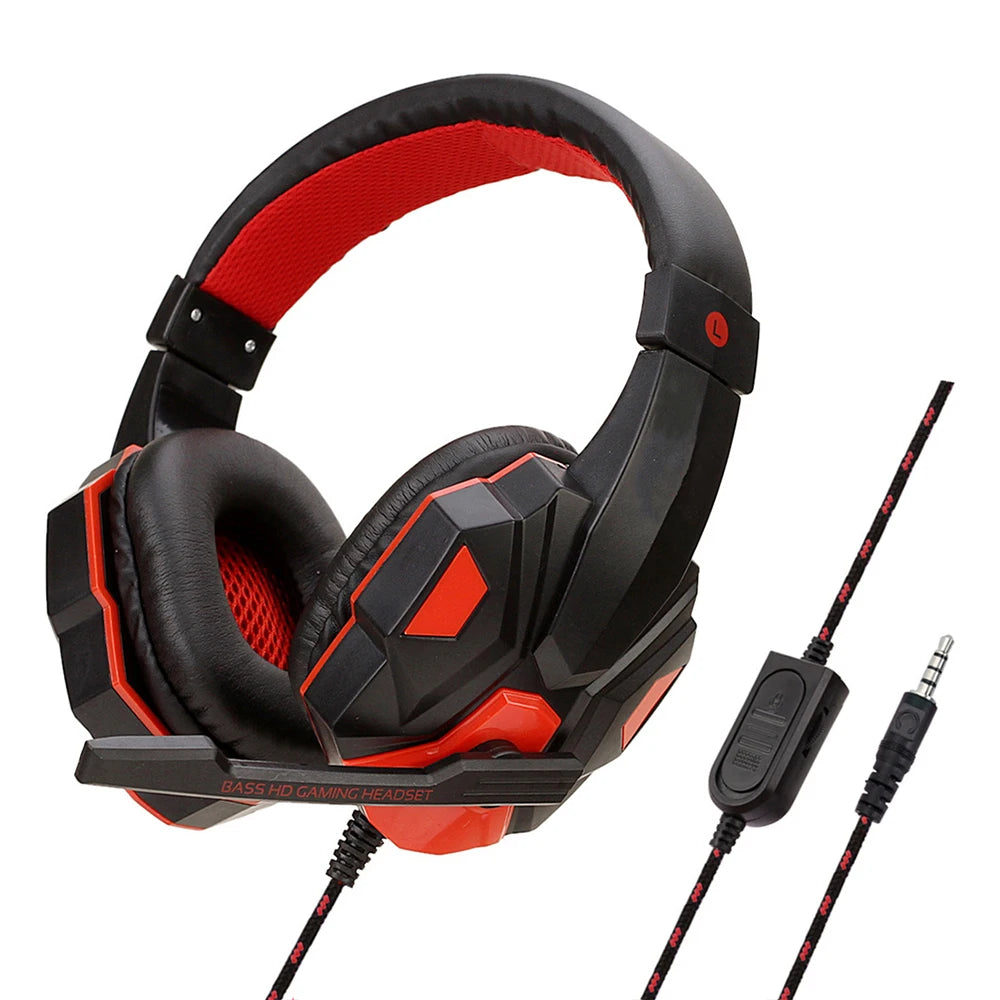 Gaming Headphones 3.5MM Wired PC Bass Stereo Gamer Headset Phone Laptop Earphone Helmet With Microphone For PS4 Xbox One Switch Main image