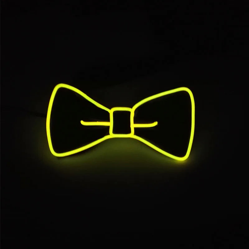 LED Glowing Bow Ties for Men Light Up Ties Personalized Night Club Concert Masquerade Accessory for Carnival Decor