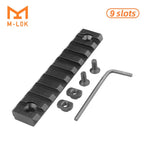 Hunting Tactical Picatinny Rail 3-13Slots 20mm Aluminum Rail Adapter Mount for Keymod / M-LOK System Handguard Scope Mount Base