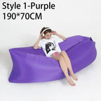 Outdoor Portable Inflatable Sofa Beach Lazy Air Sofa Folding Sleeping Bag Oxford Cloth Camping Furniture 190x70cm