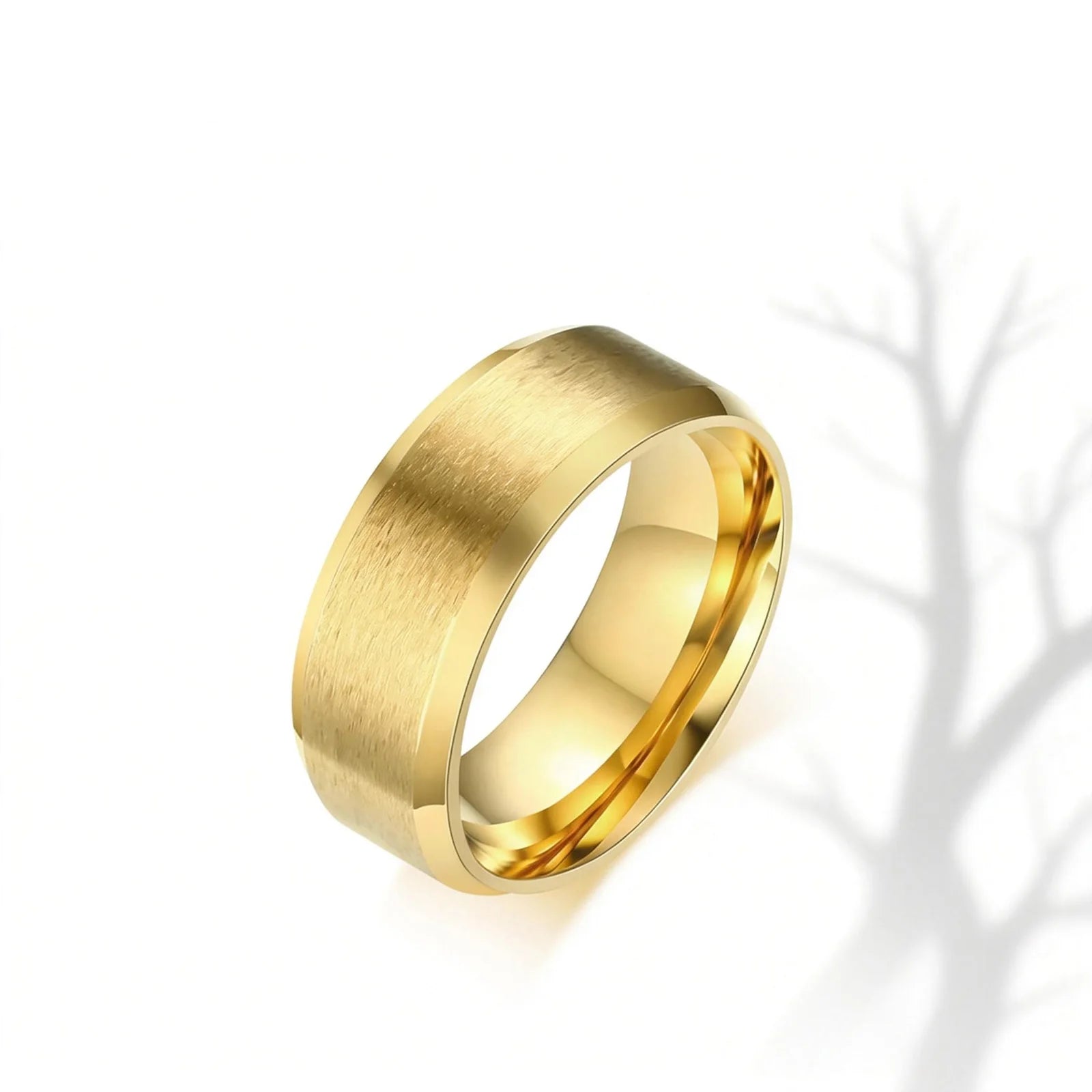 Custom Couple Rings Gift with Card Women Men PVD Plated Gold Name Rings Love Wedding Bands Personalized Name Ring Wedding Gifts