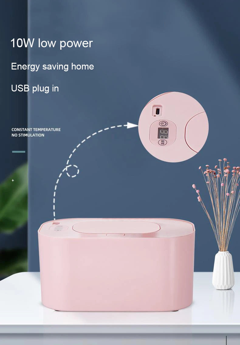 DMWD USB Wet Wipes Warmer Baby Wipe Heater Towel Dispenser Napkin Heating Box Home Car Use Wipe Warmer Case Disinfecting Wipes