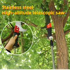 Extended double-hook aerial saw, multi-functional garden pruning saw, telescopic fruit tree pruning saw, garden pruning tool