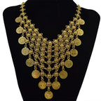 Multi-style Vintage Coin Choker Necklace for Women Boho Afghan Ethnic Gypsy Native Tribal Dress Turkish Pakistan Indian Jewelry