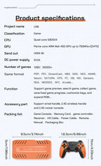 U36 Game Joystick with 50,000+ games pre-installed, 4K HD output, Retro game console, 3D, 40+ emulators, PSP, PS1