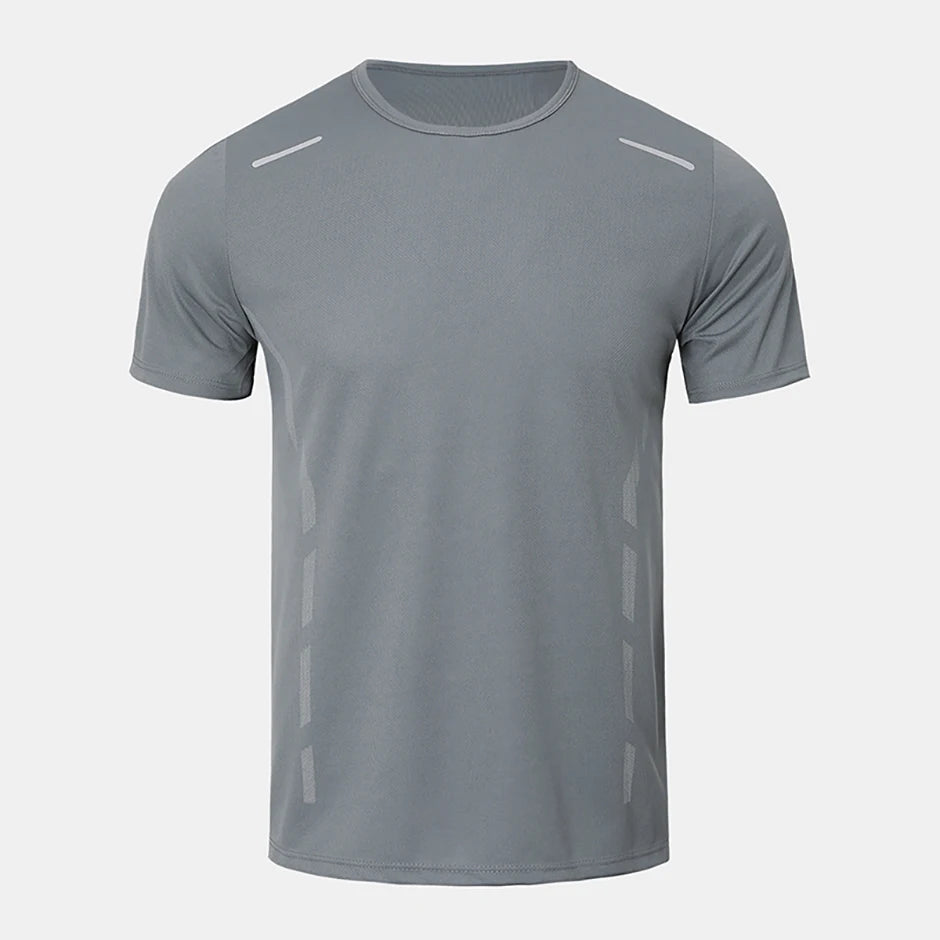 4/1 Pcs Men's Summer Multicolor Quick-drying Sports Short Sleeve Loose Breathable Fitness Running Badminton T Reflective Strip