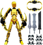 T13 Action Figure 3D Printed Multi-Jointed Movable Titan 13 Lucky Dummy Nova Robot Action Figure Desktop Assembly Completed Gift
