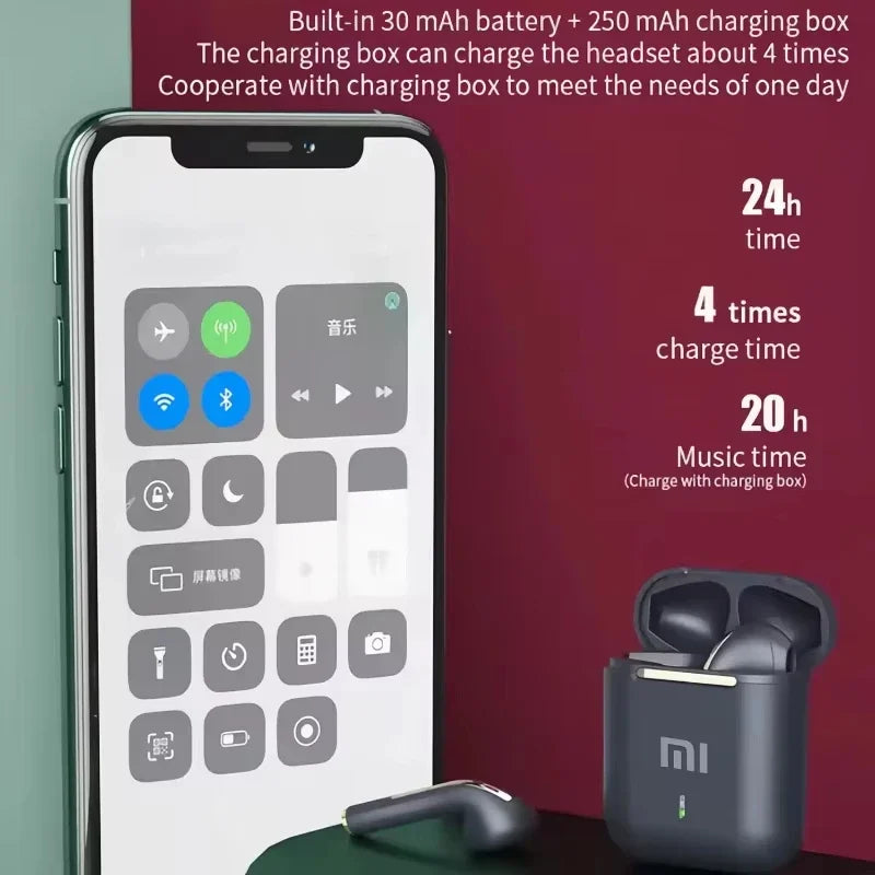 Xiaomi J18 TWS Wireless Earphone Noise Reduction Bluetooth 5.4 Earphone Waterproof HIFI Stereo In Ear Headphone For Sport Music
