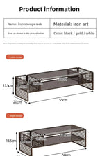 Height Adjustable Computer Stand Desk Monitor Laptop Cooling Rack Suspended Bracket Office Storage Solution
