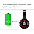 Colorful Stereo Audio Mp3 Bluetooth Headset Wireless Headphones Earphone Support SD Card with Mic Play 20 Hours