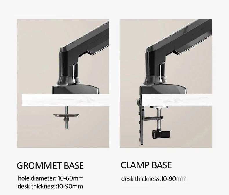 D-MOUNT K80 metal 17"-30" monitor desktop stand mount gas spring arm full motion rotate clamp grommet 2-9KG