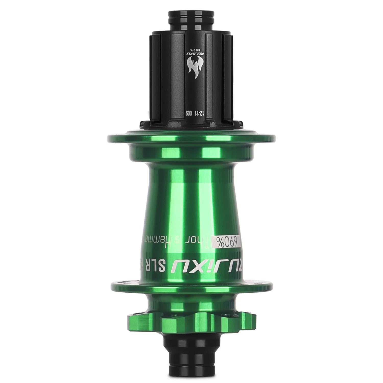green RUJIXU SLR I9 690 Click Hub 7 Bearing MTB Mountain Bike Hub Front Rear 32Holes QR TA BOOST Disc Brake Bicycle MS/XD Hubs