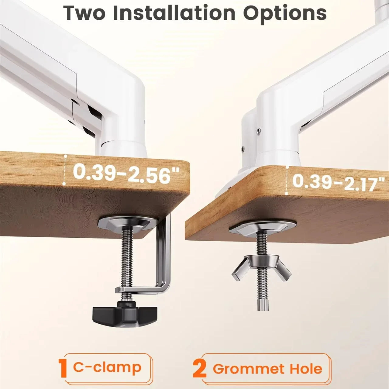 Flexible dual screen support, 13–32 inch monitors available, 180° swivel and tilt function for better viewing experience