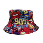 Classic Popular Funny Novelty 80S 90S Double-sided wear fisherman hat Outdoor Leisure Sunscreen Sun Hat Men Women bucket hats