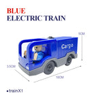 Electric Train Locomotive Magnetic Car Diecast Slot Fit All Brand Wooden Train Track Railway For Kids children's Toy W02