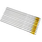 Toparchery 6/12/24pcs 33" Archery Pure Carbon Arrow ID6.2mm Spine 400 with 4'' Natural Feather for Outdoor Shooting Hunting