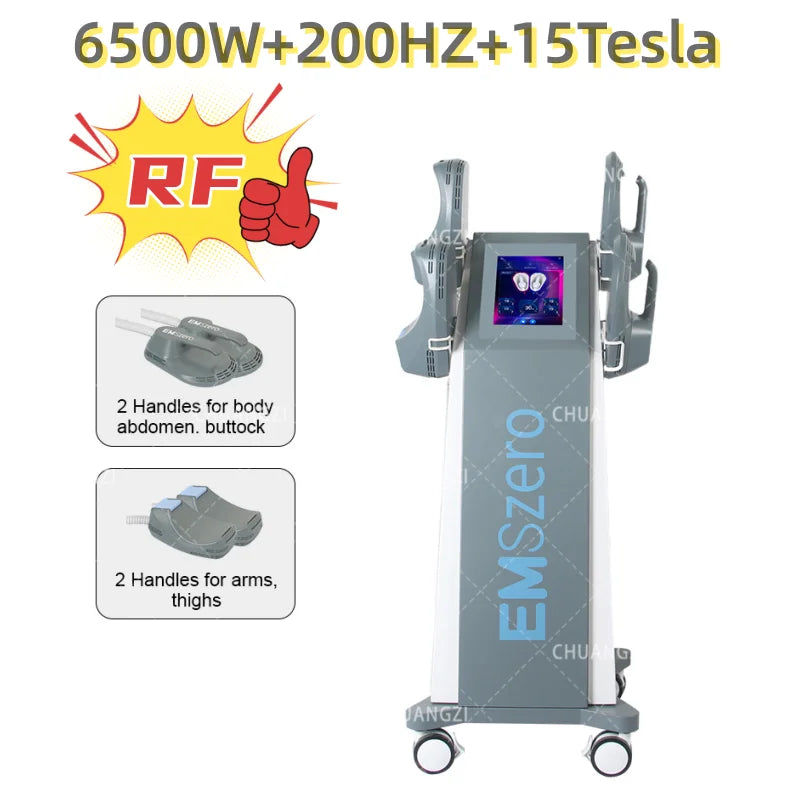 EMSZERO 6500W 200HZ Electromagnetic Lifter Muscle Stimulator Weight Loss Body Sculpting Massage Equipment