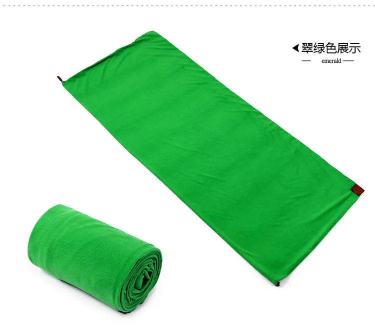Portable Ultra-light Polar Fleece Sleeping Bag Outdoor Camping Tent Bed Travel Warm Sleeping Bag Liner Camping Sport Accessories