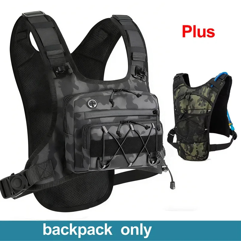 Running Chest Pack Hydration Vest For Cycling Hiking Bicycle Race Marathon Bag Men Women Sports Tactical Pouch Camping Backpack